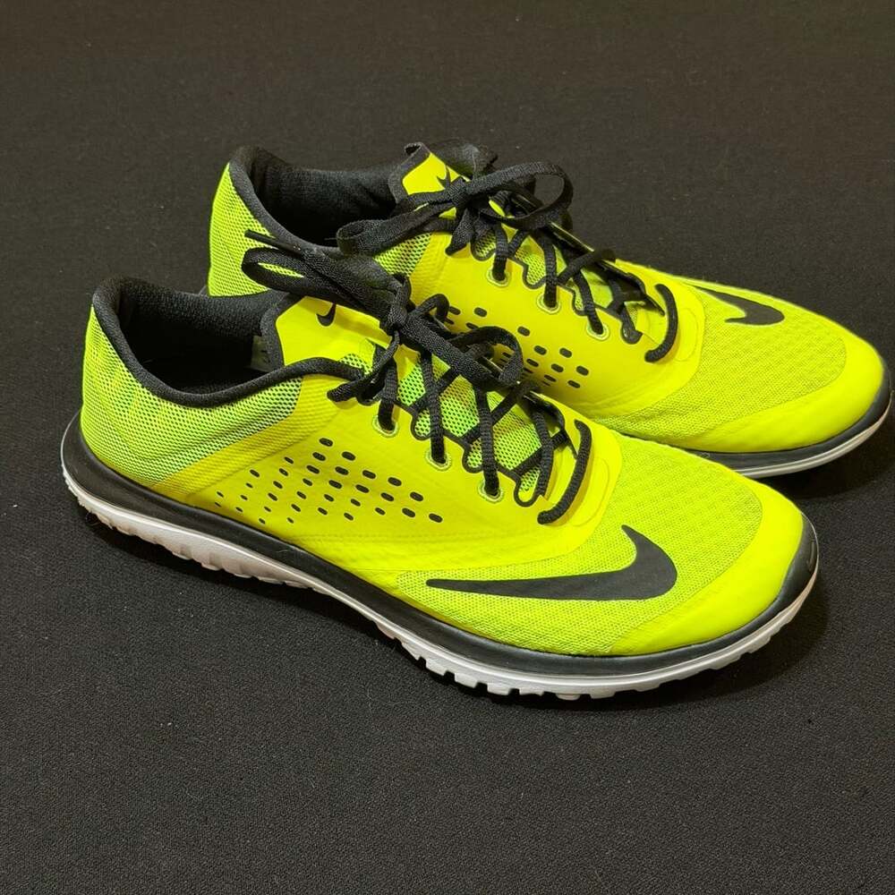 Nike FS Lite Run Running Shoes Volt Yellow Black sz8